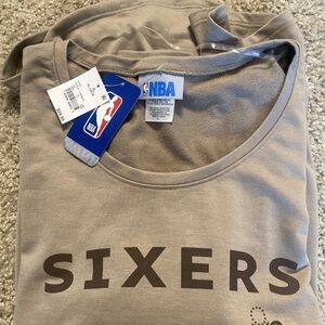 NBA Sixers Beige Long Sleeve